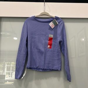 Primark Purple Long Sleeve Ribbed Shirt, Size 6-7